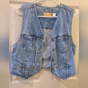 Liz Claiborne Light Blue Denim Vest